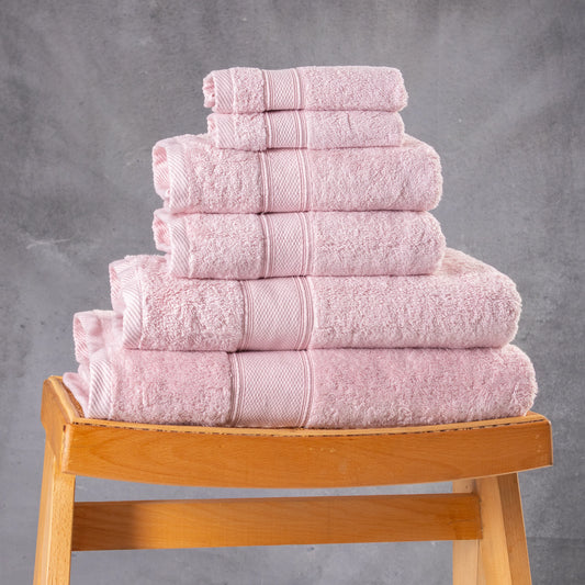 Set Of 6 Plain Towels 600 GSM