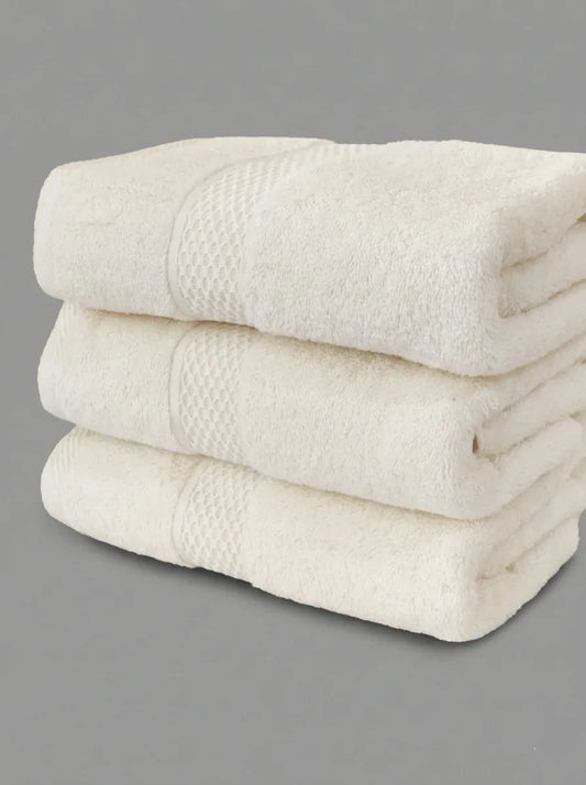 Set Of 3 Plain Towels 600 GSM – Size 50×100