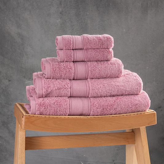 Set Of 5 Plain Towels 600 GSM