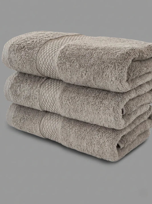 Set Of 3 Plain Towels 600 GSM – Size 50×100