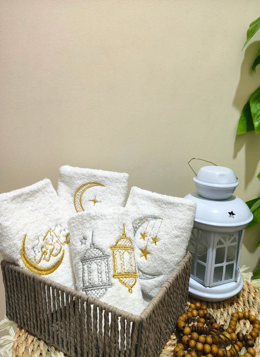 Ramdan Embroidered Towel 600 GSM- Pack Of 2 Towel