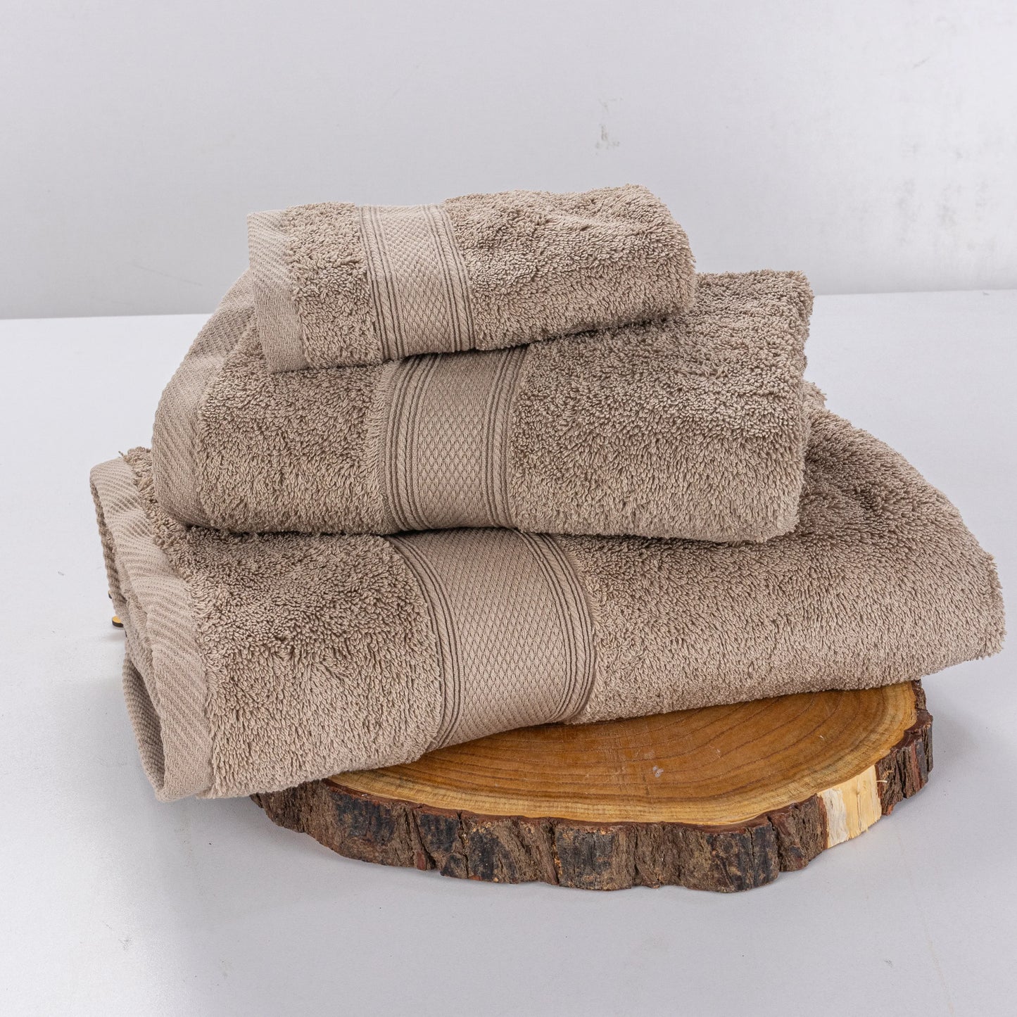 Set Of 3 Plain Towels 600 GSM