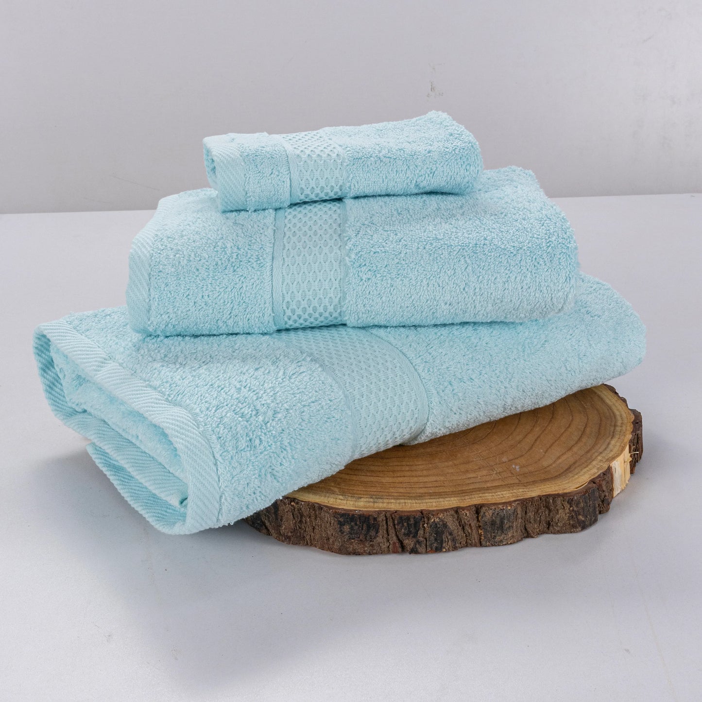 Set Of 3 Plain Towels 600 GSM