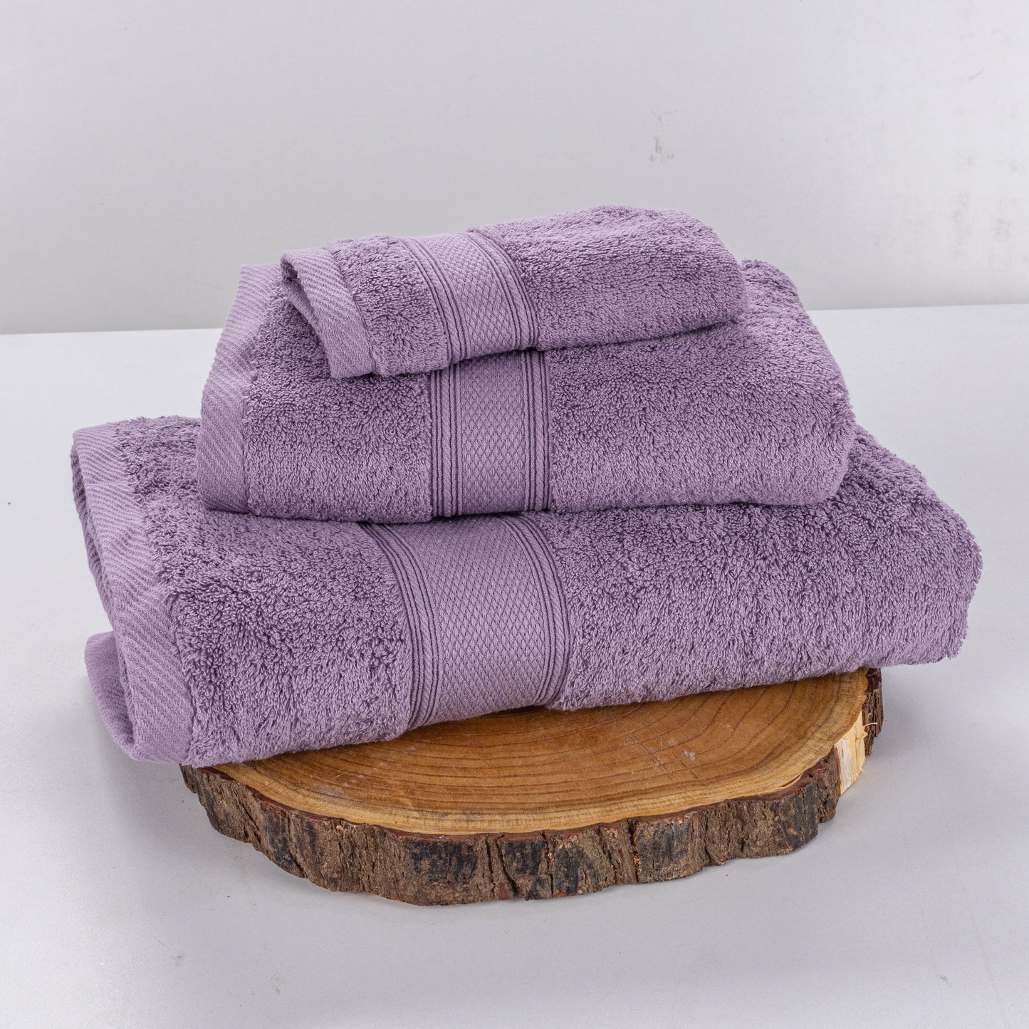 Set Of 3 Plain Towels 600 GSM