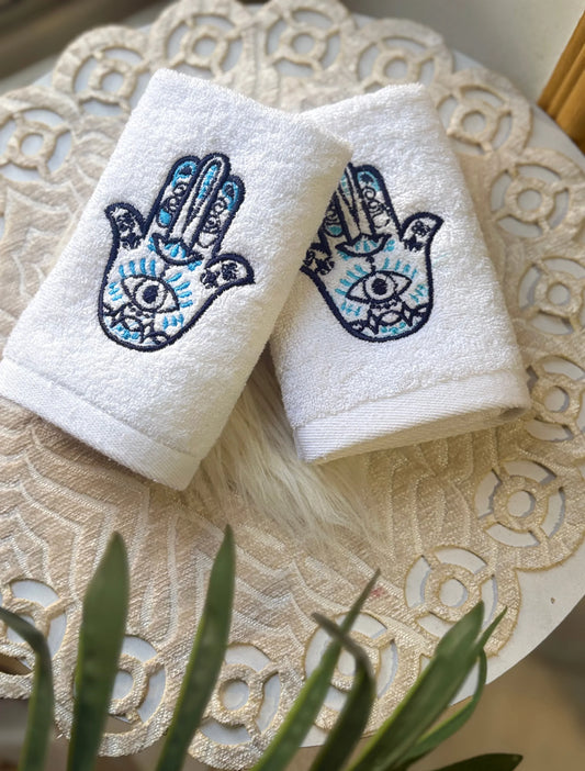 Embroidered Towel 600 GSM- Pack Of 2 Towel