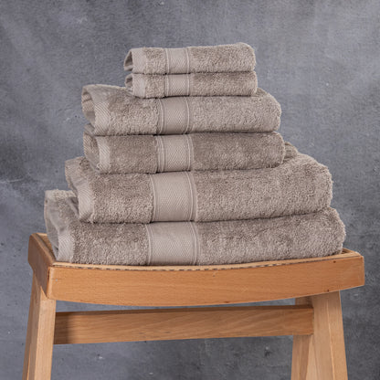 Set Of 6 Plain Towels 600 GSM