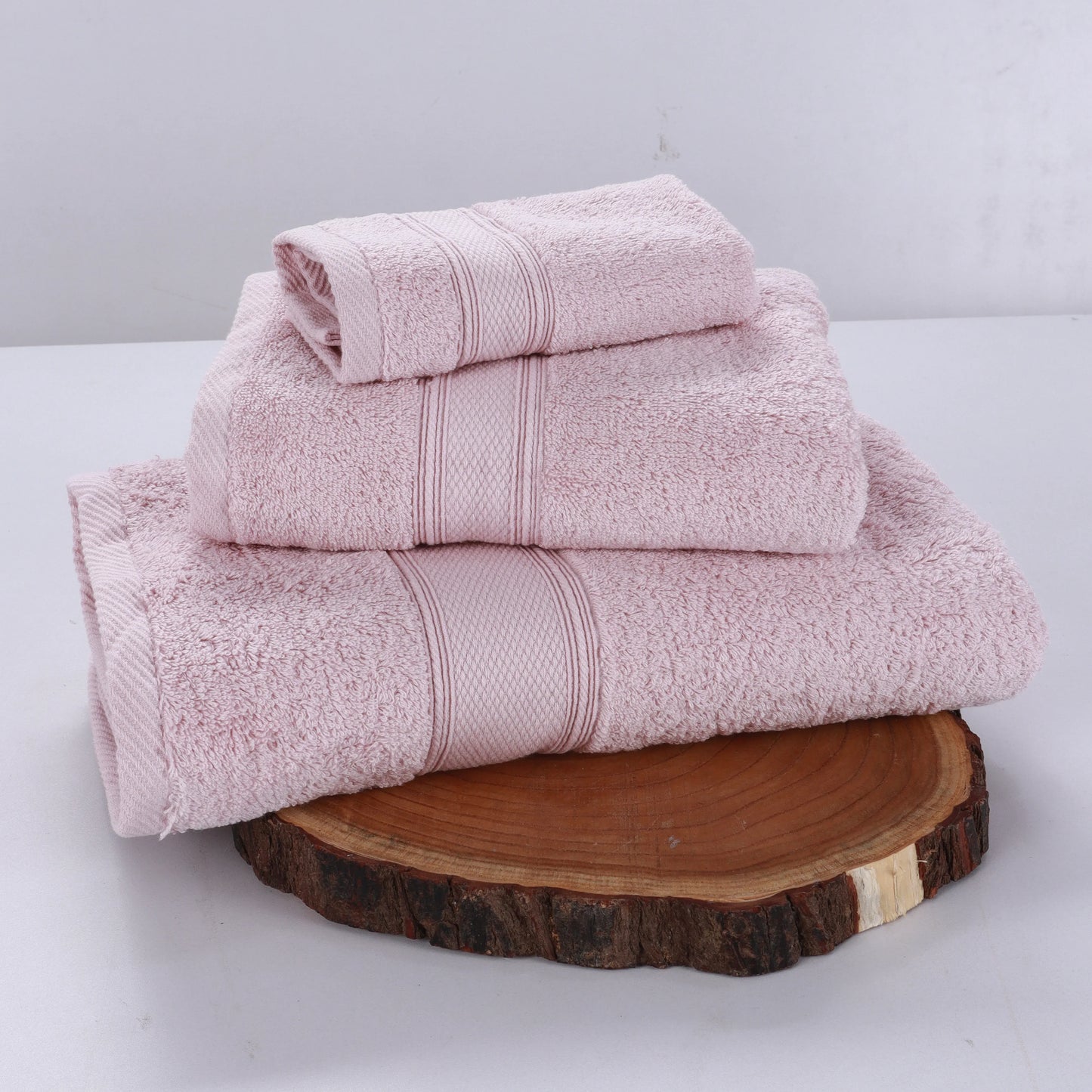 Set Of 3 Plain Towels 600 GSM
