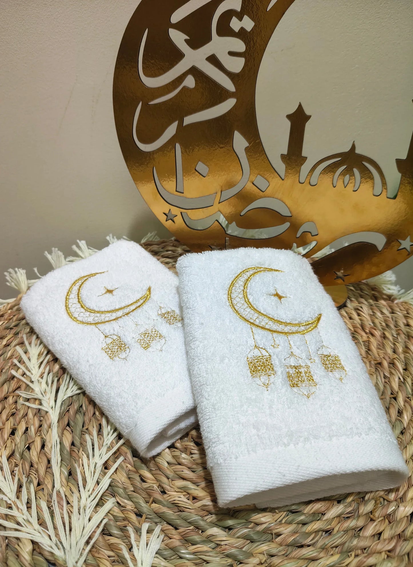 Ramdan Embroidered Towel 600 GSM- Pack Of 2 Towel