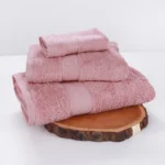 Set Of 3 Plain Towels 600 GSM
