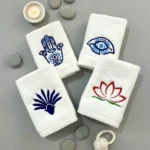 Embroidered Towel 600 GSM- pack of 2 towel